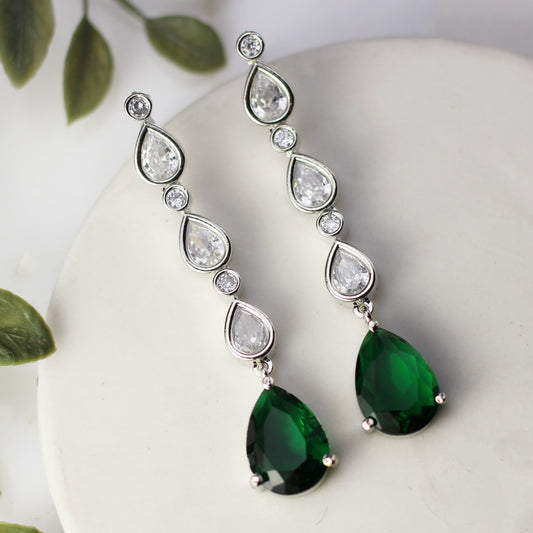 Green Kundan Drop Earring - Rabal