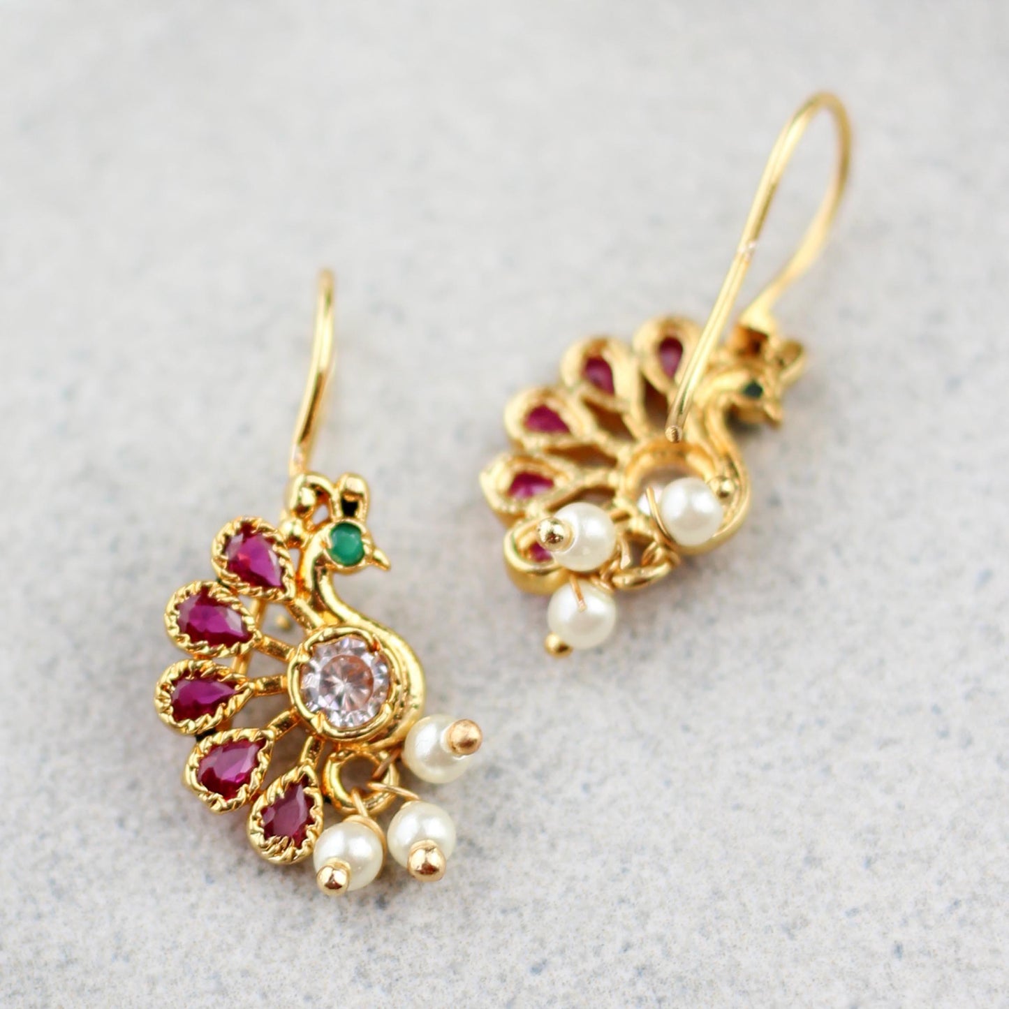 Multicolour Peacock Dangle Earring - Rabal