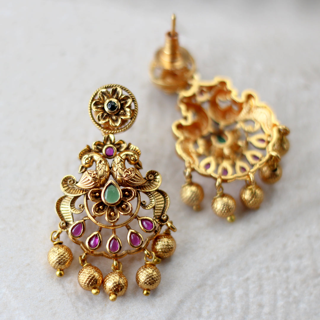 Traditional Bird Drop Earring - Rabal