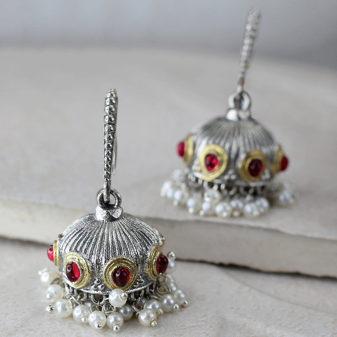 Tribal Hook Jhumke I Ruby I Earring