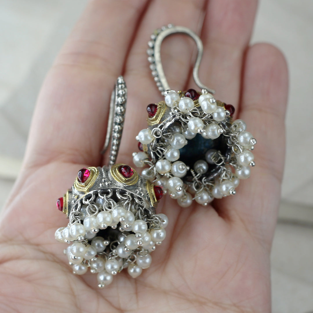 Tribal Hook Jhumke I Ruby I Earring