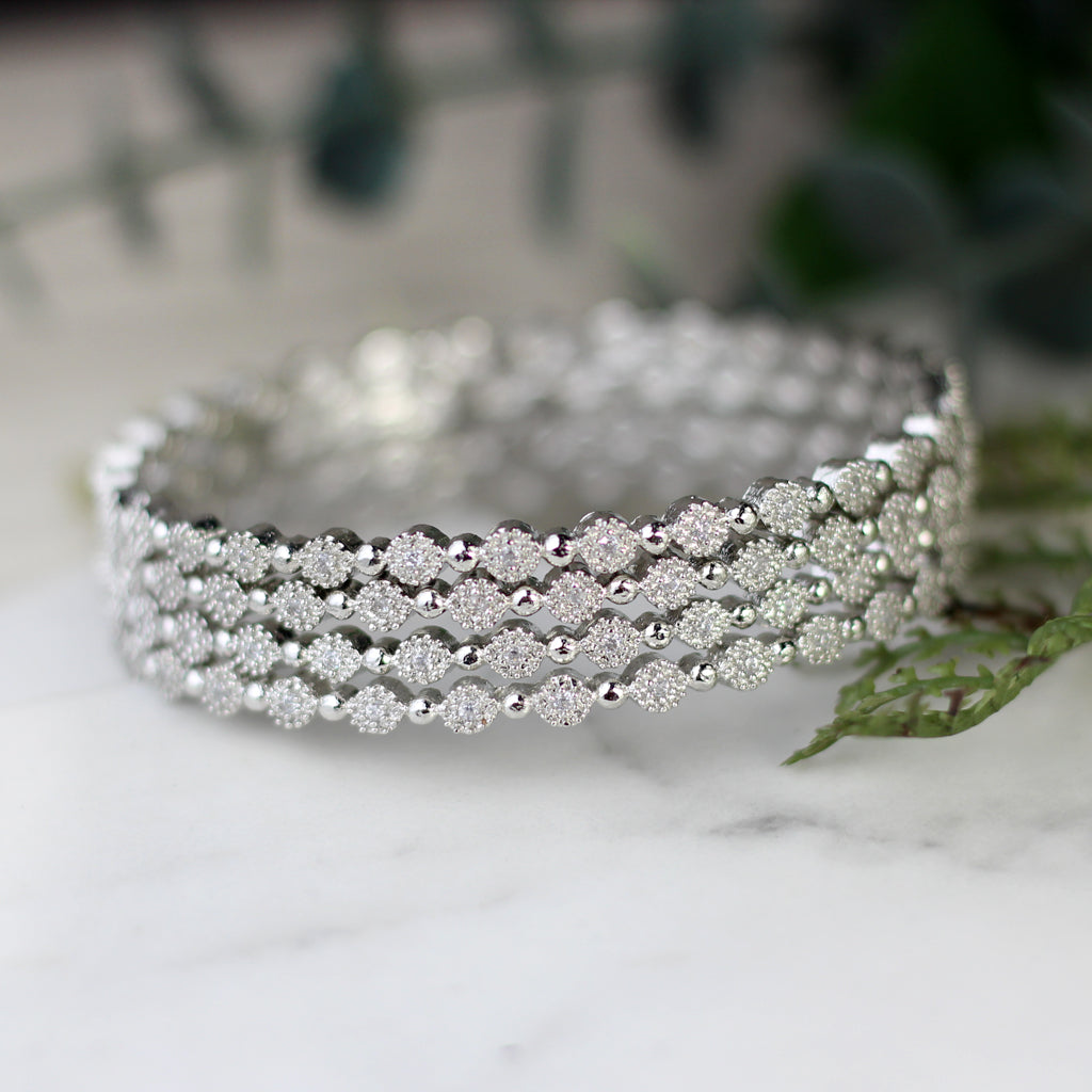 Statement Zircon Bangles I Choorian - Rabal