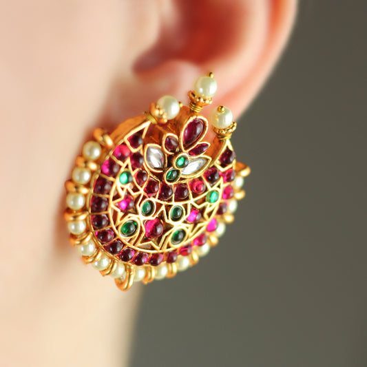 Statement Ruby Stud Earring