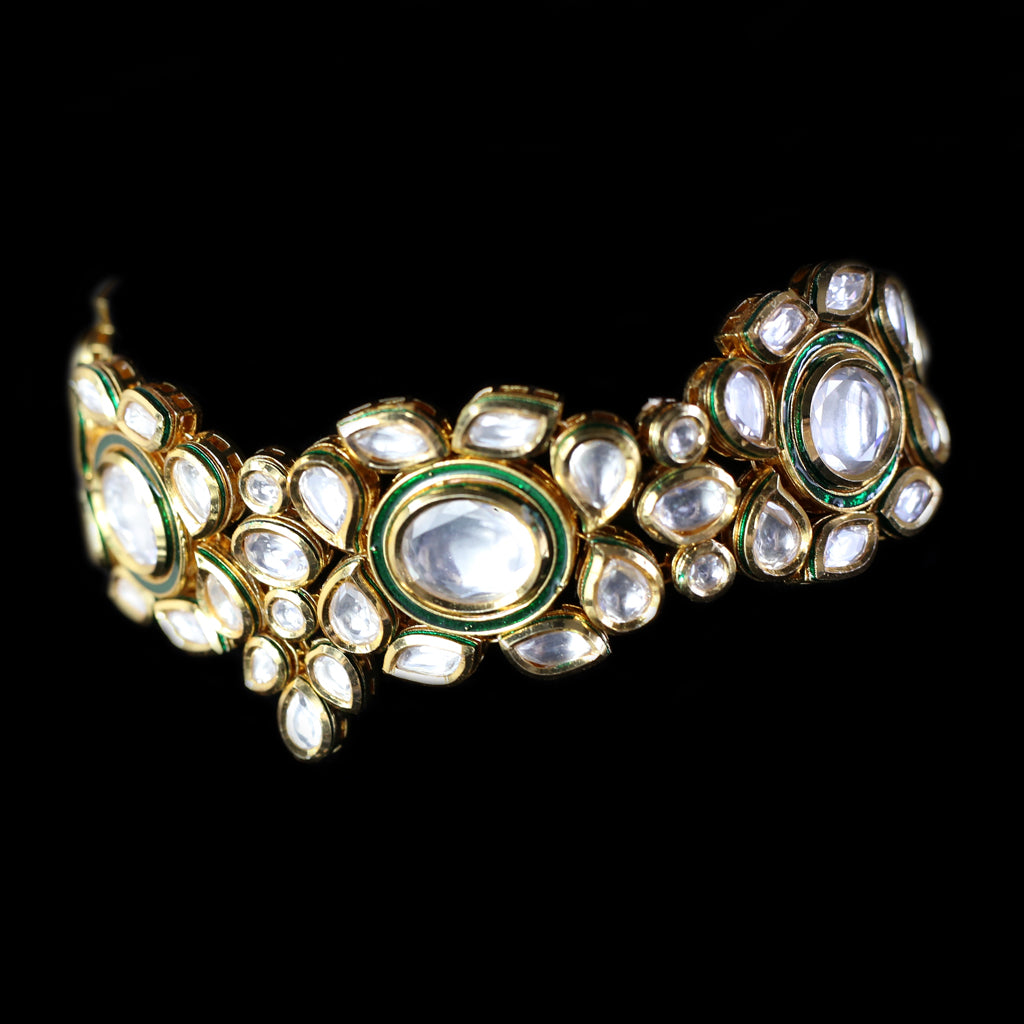Green Kundan Choker I Necklace - Rabal