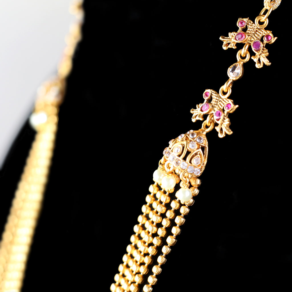 Ruby Beaded Long Mala (Slight Defect - Prepaid Orders Only) - Rabal