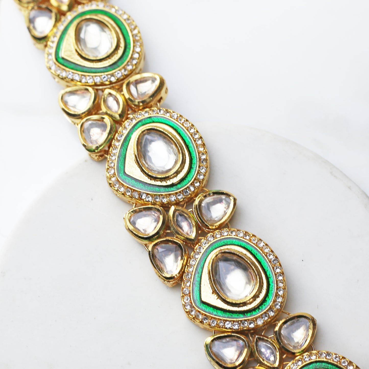 Green Statement Kundan Choker I Necklace