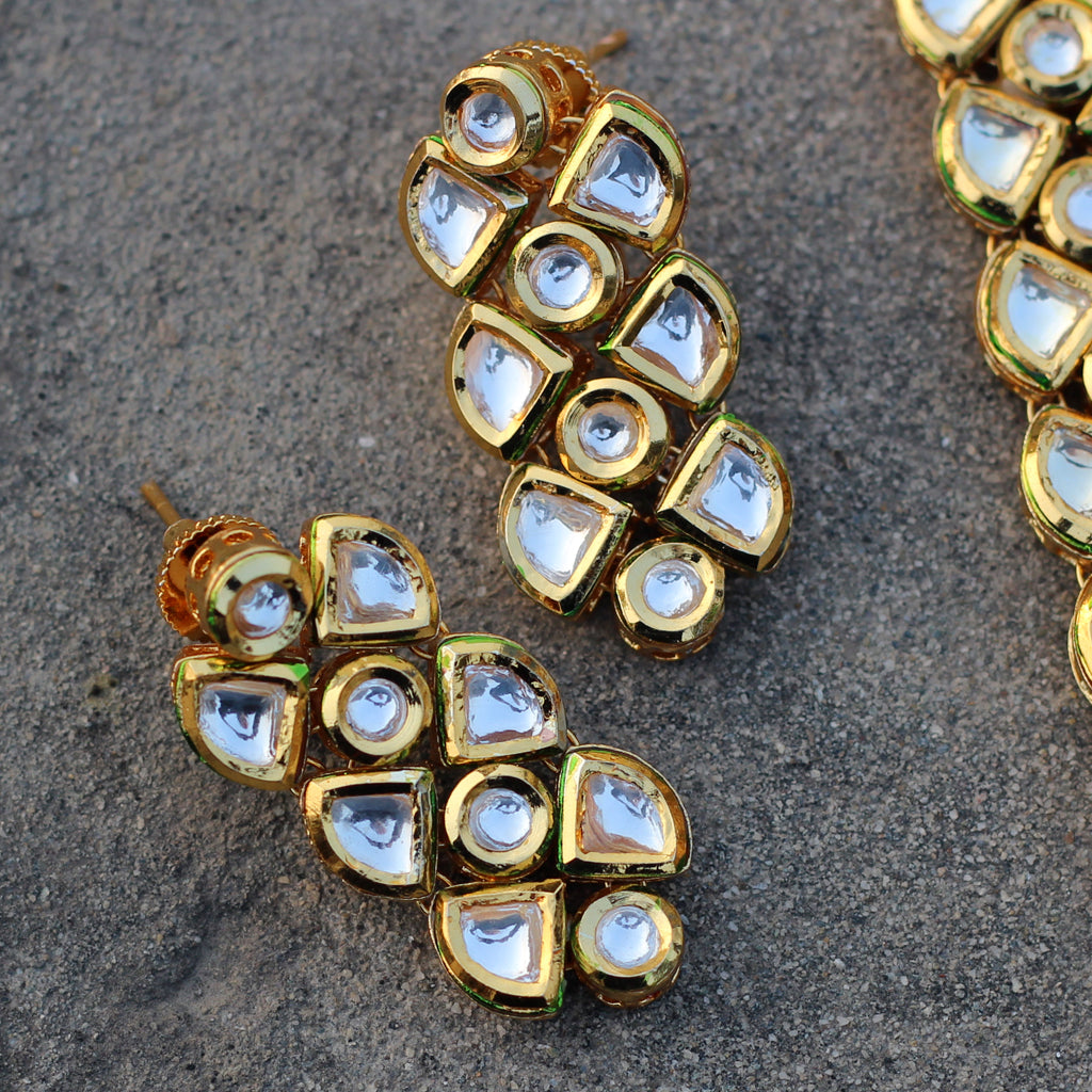 Kundan Layered Stud Earring