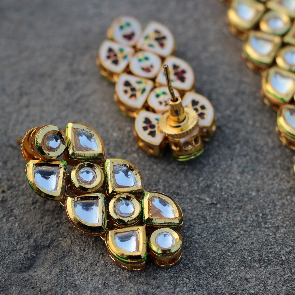 Kundan Layered Stud Earring