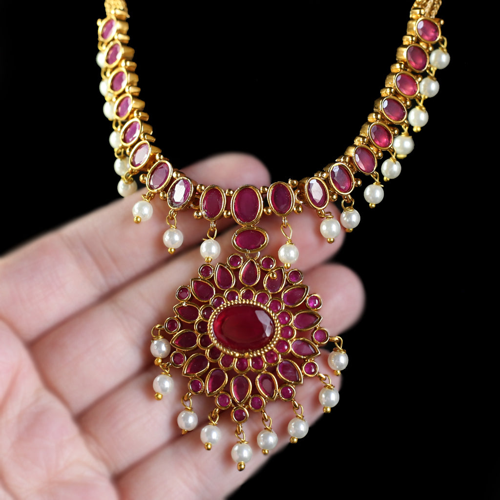 Ruby Flower Mala - Rabal