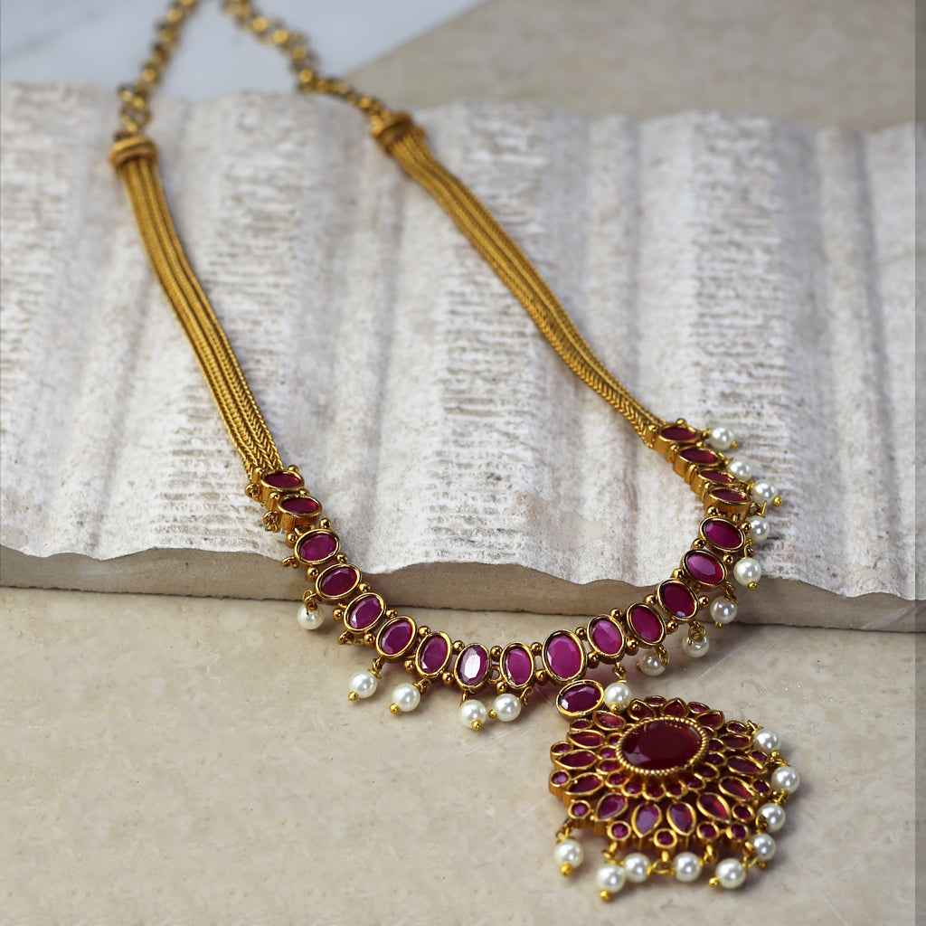 Ruby Flower Mala - Rabal
