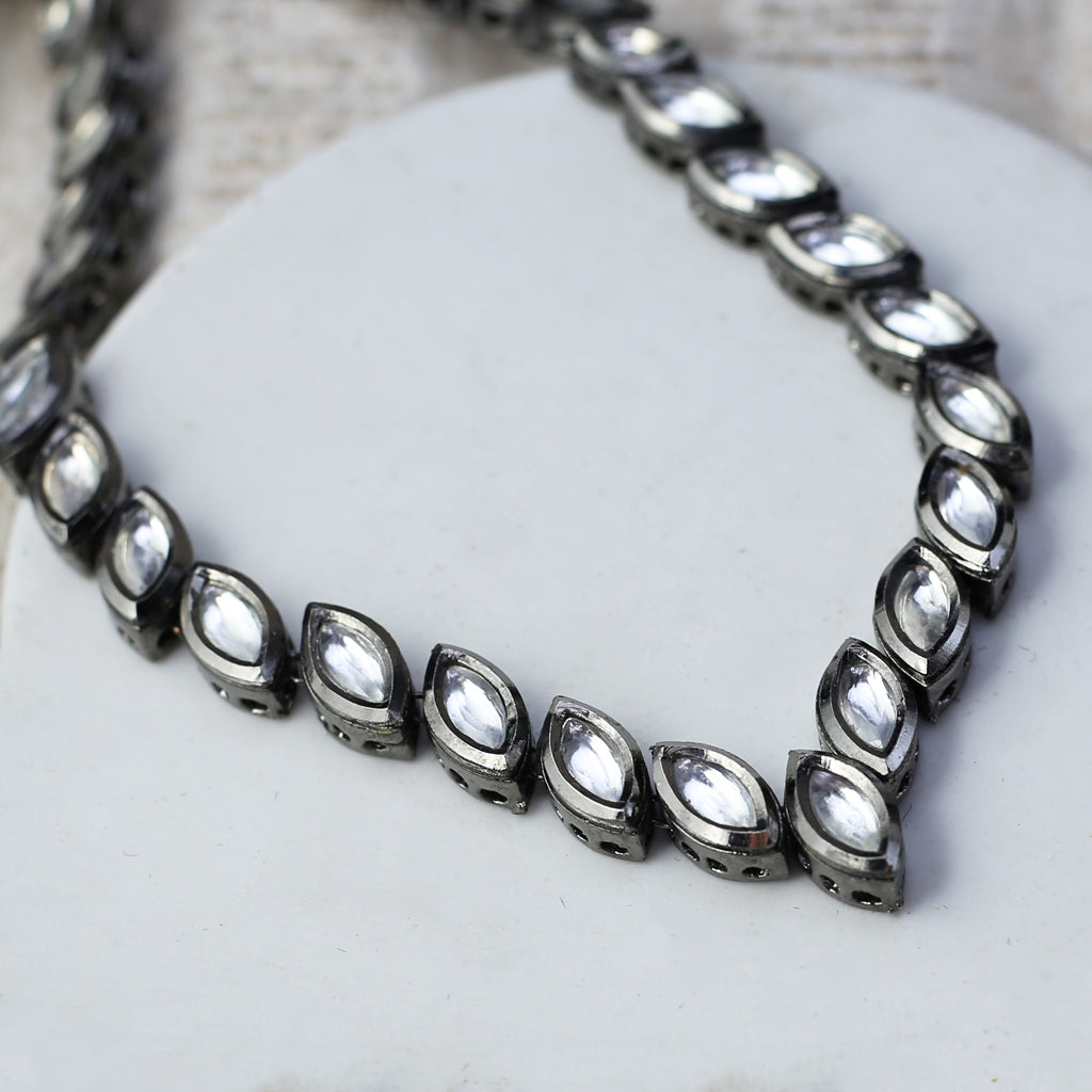 Black Kundan Necklace - Rabal