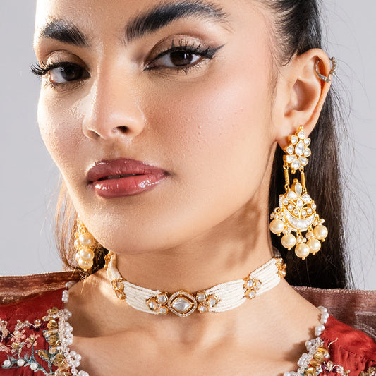 Kundan Pearl Statement Choker