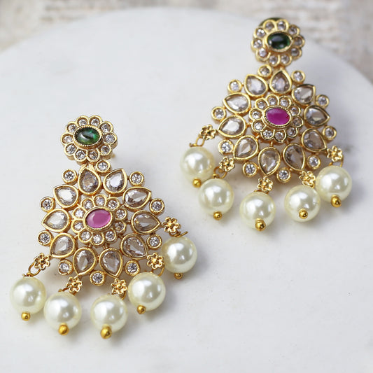 Multicolour Pearl Drop Earring