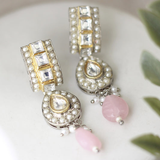 Baby Pink Statement Pearl Drop Earring