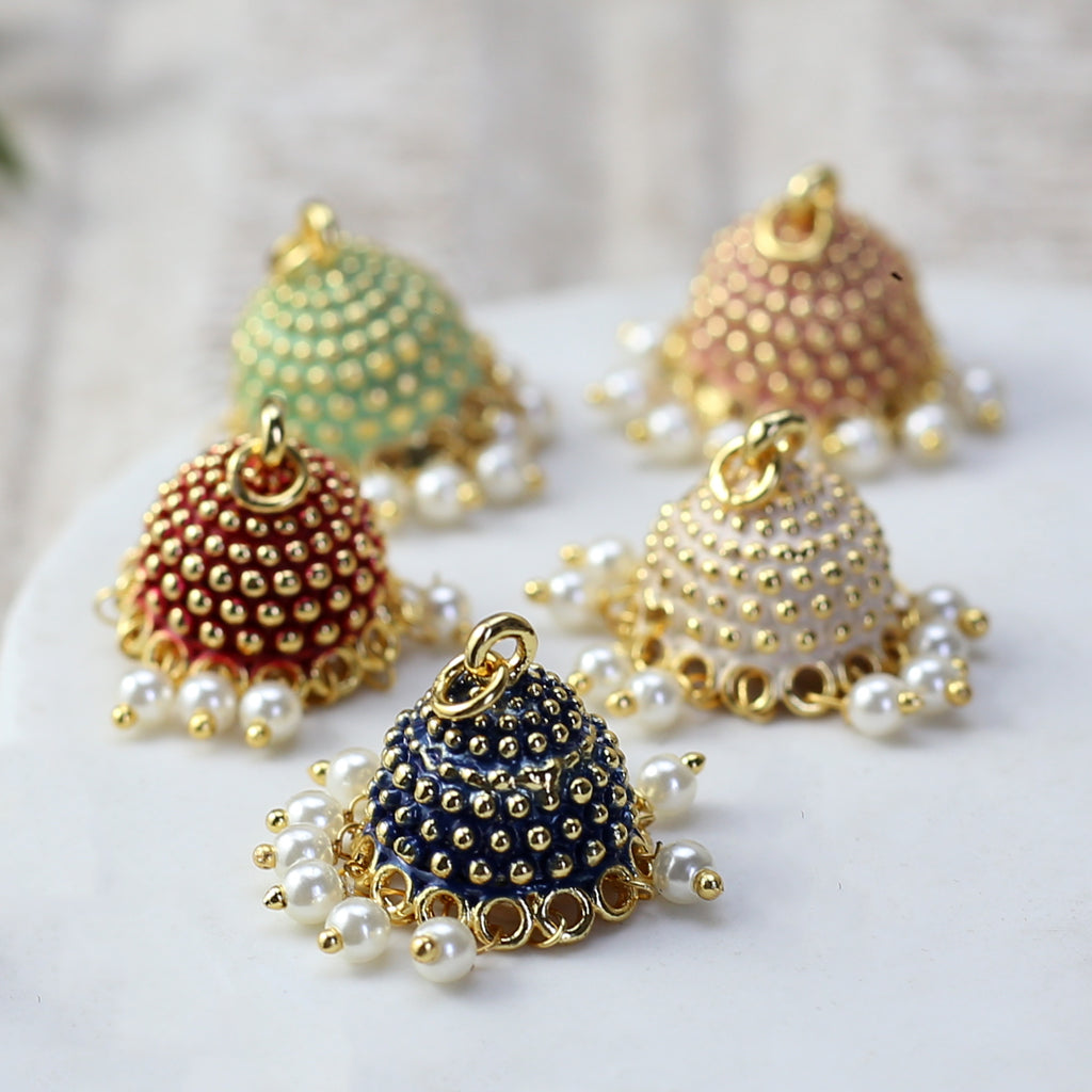 Multicolour Interchangeable Jhumki with 5 colour options I Earring