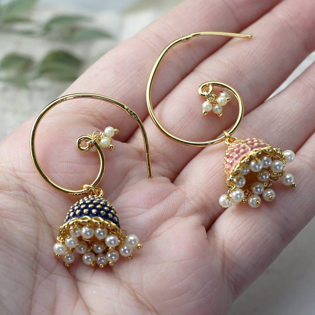Multicolour Interchangeable Jhumki with 5 colour options I Earring