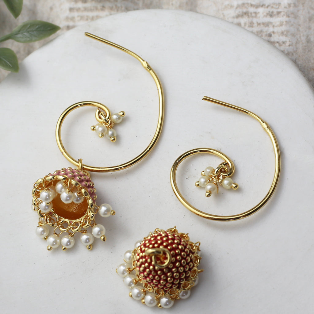 Multicolour Interchangeable Jhumki with 5 colour options I Earring