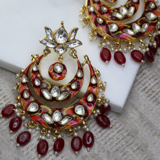 Kundan Statement Drop Earring