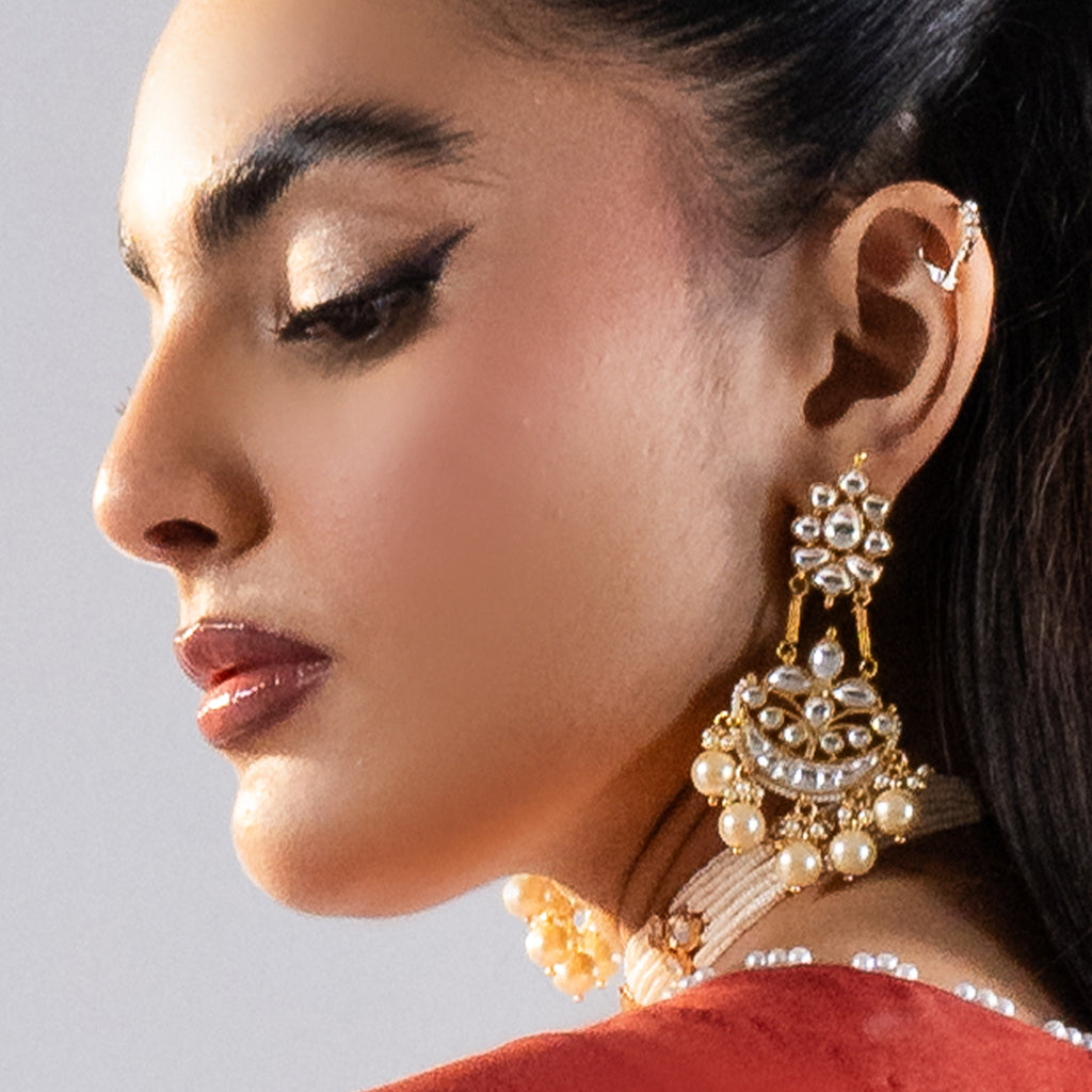 Kundan Statement Drop Earring