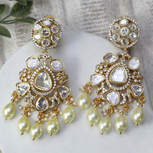 Statement Kundan Drop Earring