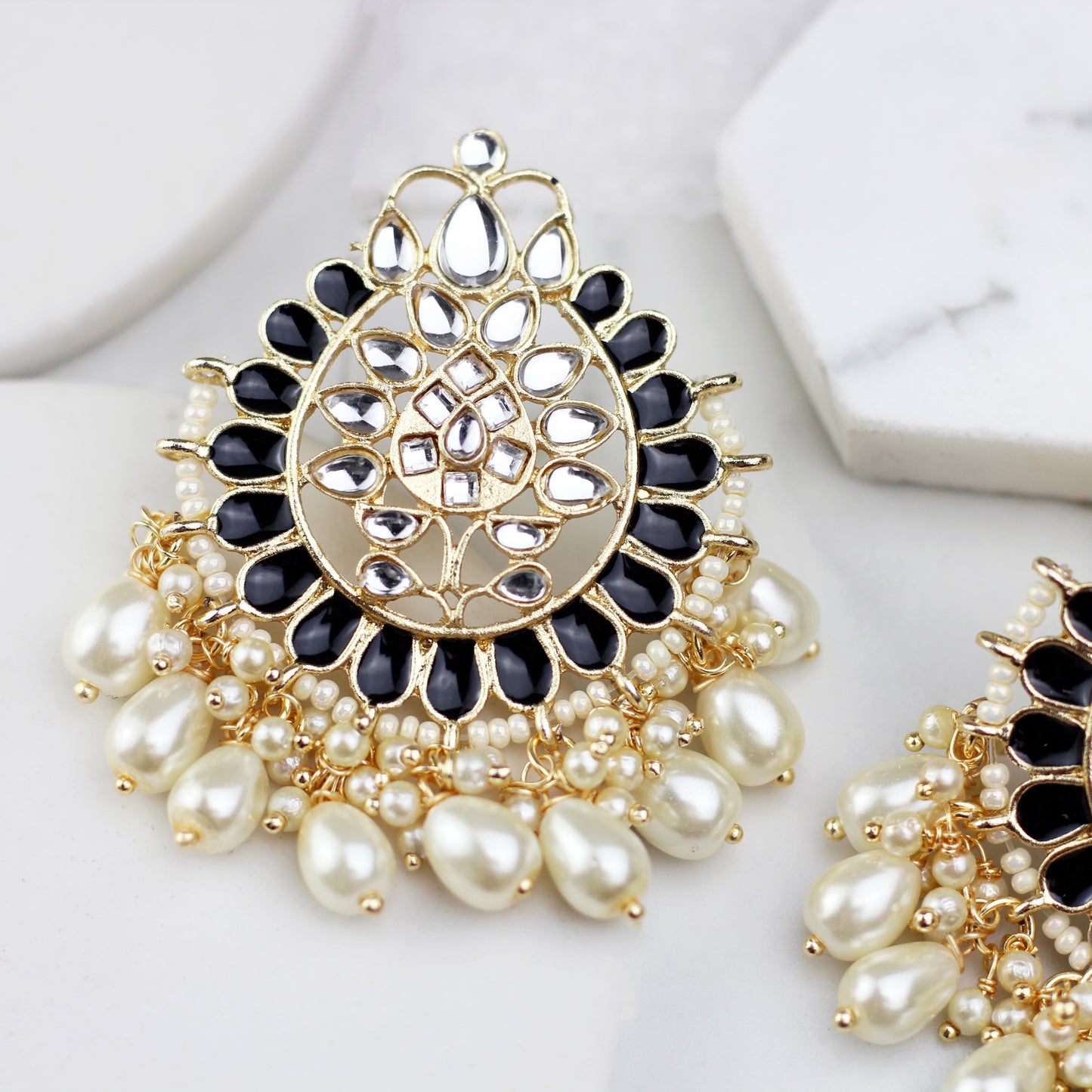 Black Pearl Drop Earring