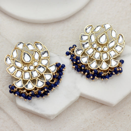 Blue Statement Stud Earring