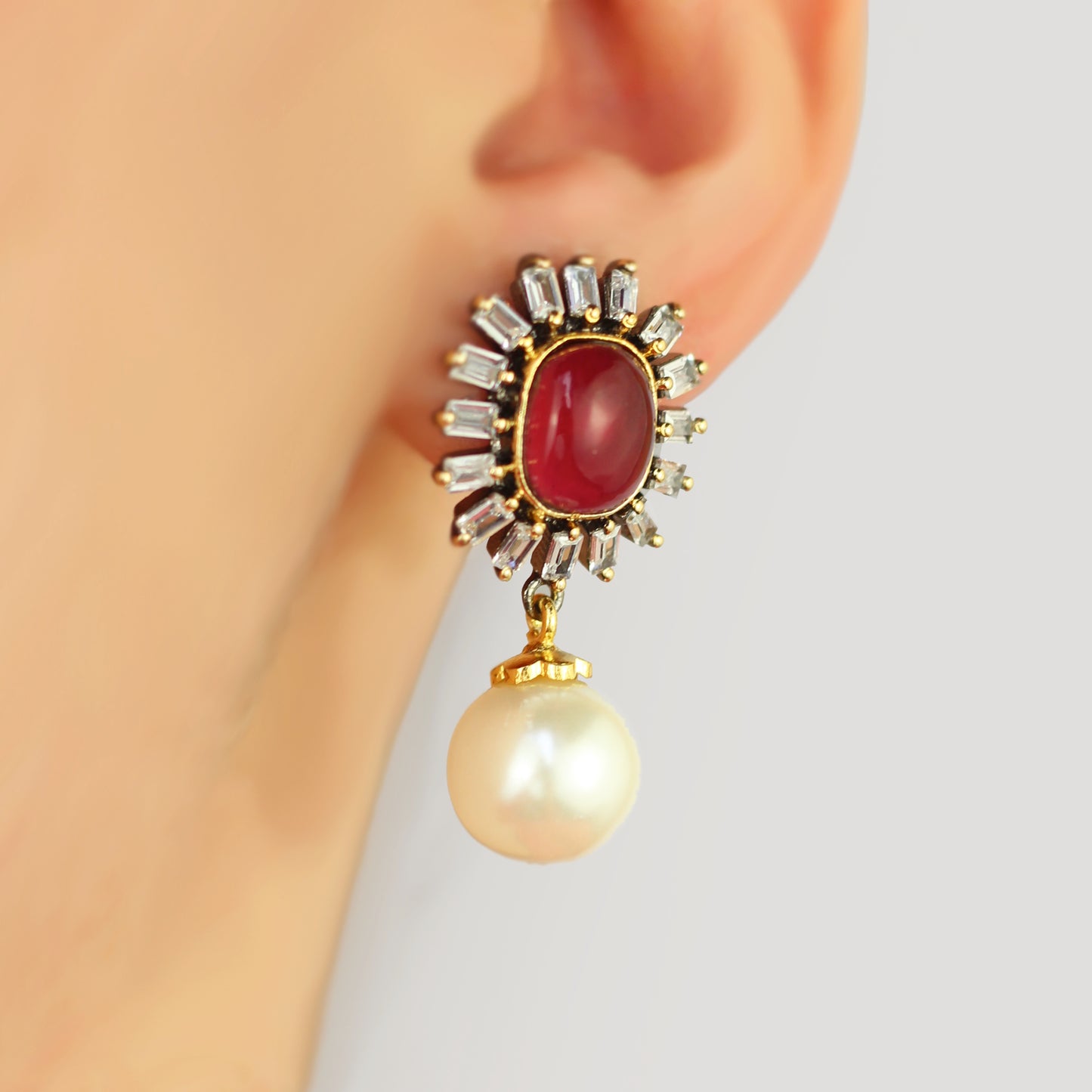 Statement Pearl Drop Earring - Rabal