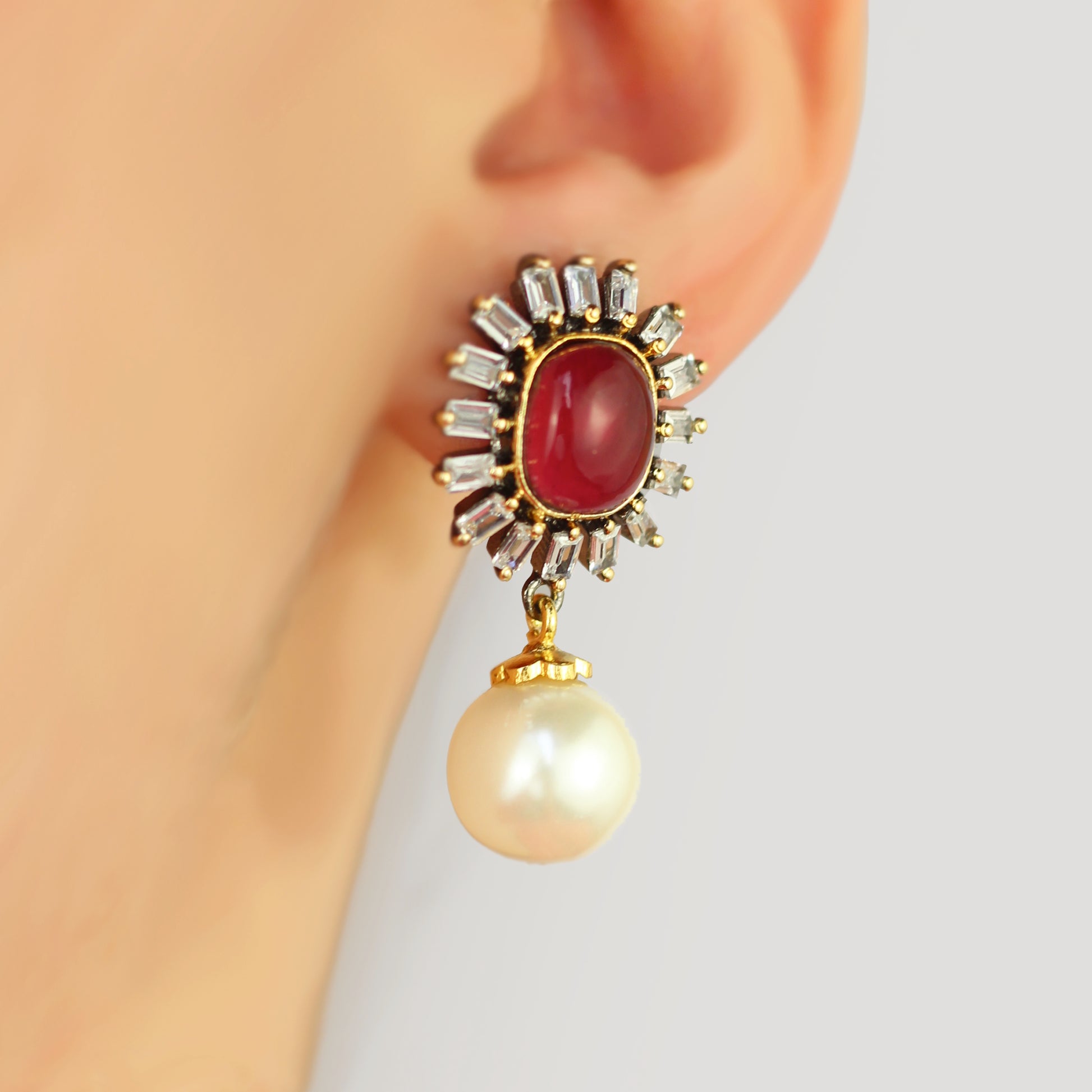 Statement Pearl Drop Earring - Rabal