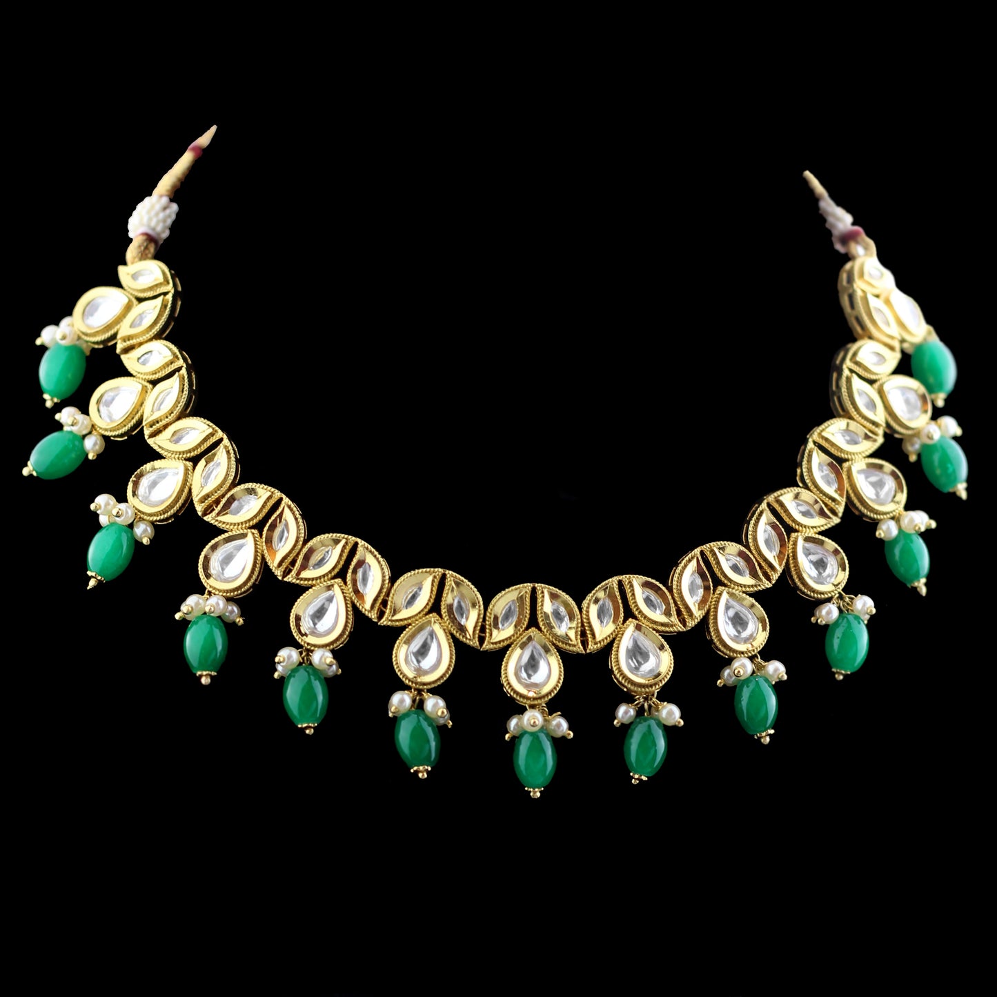 Kundan Green Necklace