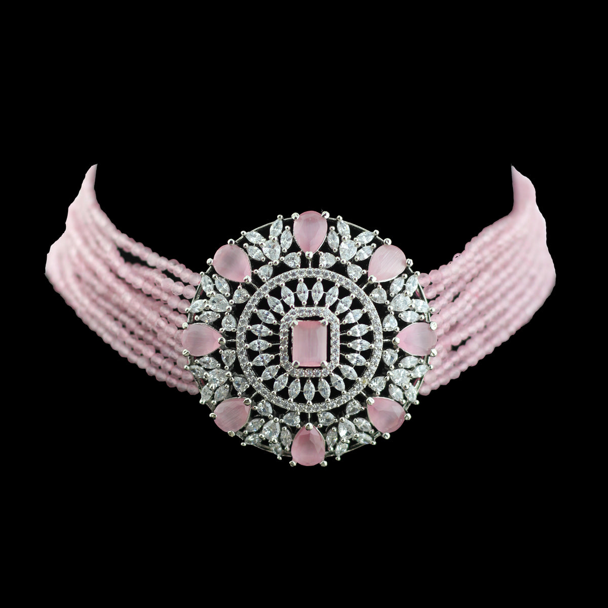 Pink Statement Zircon Choker - Rabal