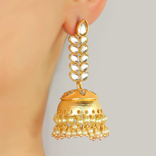 Peach Drop Jhumke I Earring - Rabal