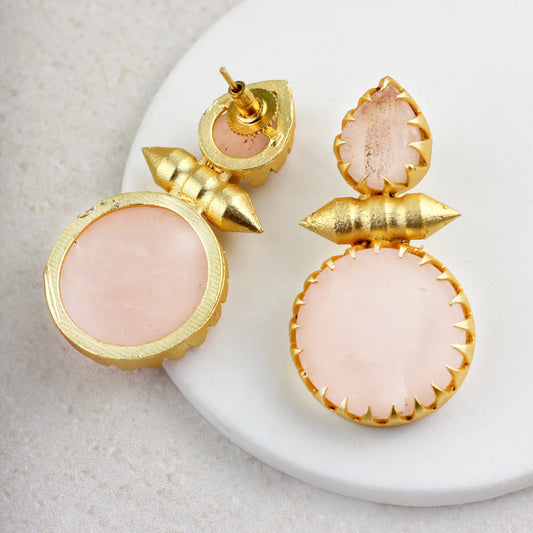 Pink Statement Stone Earring