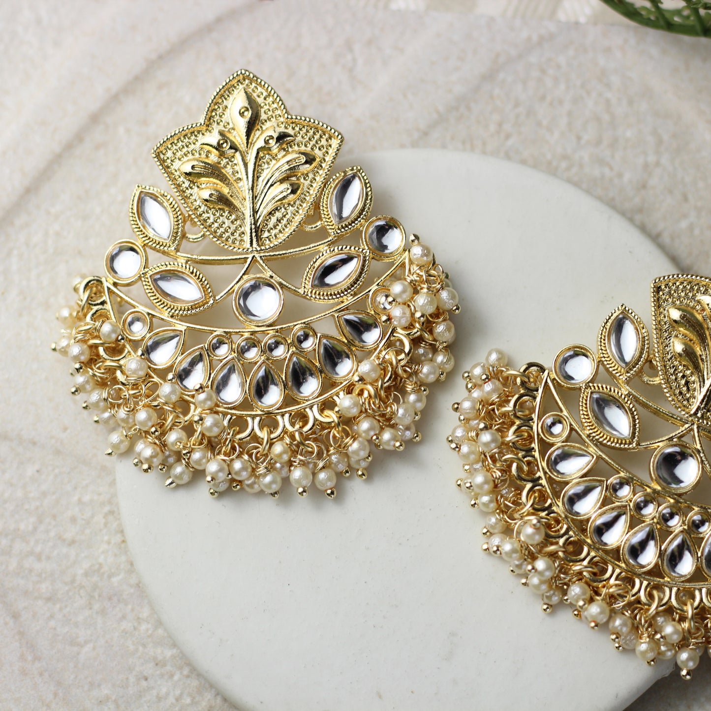 Gold Statement Drop Earrings