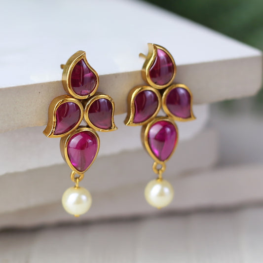 Statement Ruby Drop Earring - Rabal