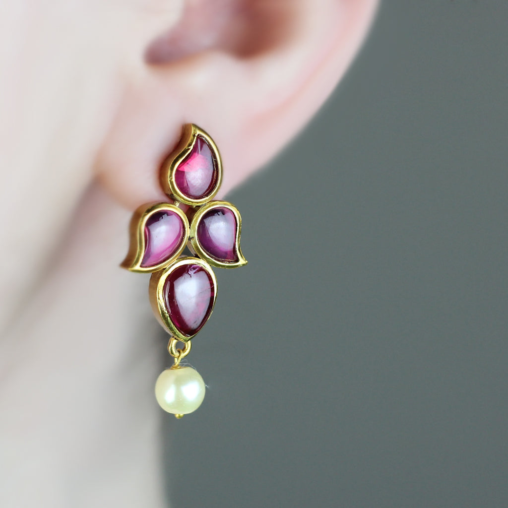 Statement Ruby Drop Earring - Rabal