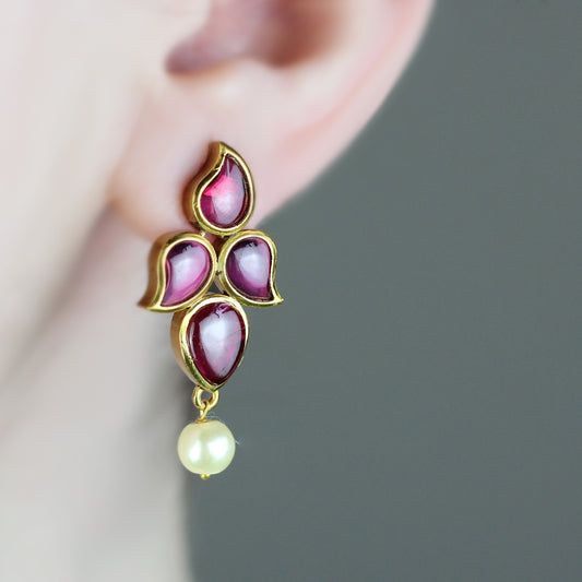 Statement Ruby Drop Earring - Rabal