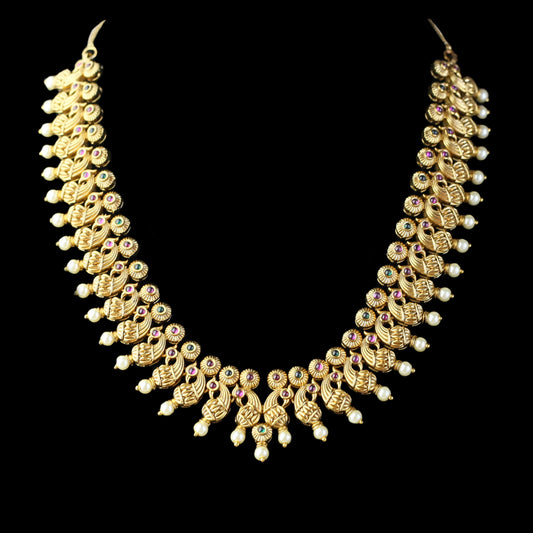 Statement Multicolour Mid-Length Bird Necklace