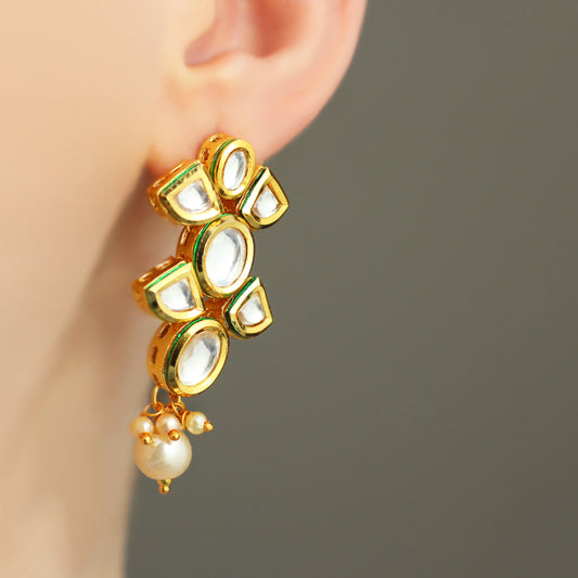 Kundan Pearl Earring - Rabal