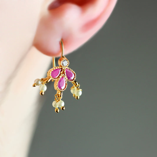 Three Leaf Hook Earring