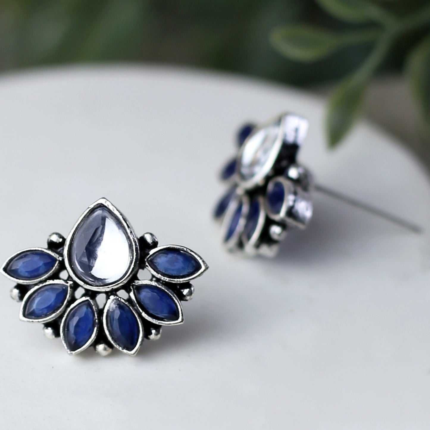 Tribal Blue Stud Earring - Rabal