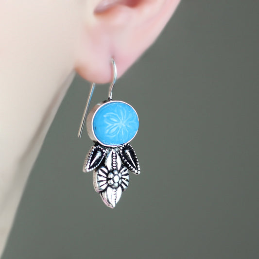 Blue Hook Earring