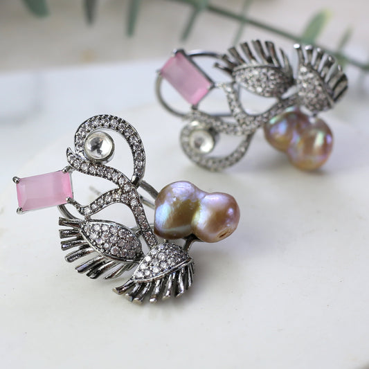 Pink Statement Pearl Earring