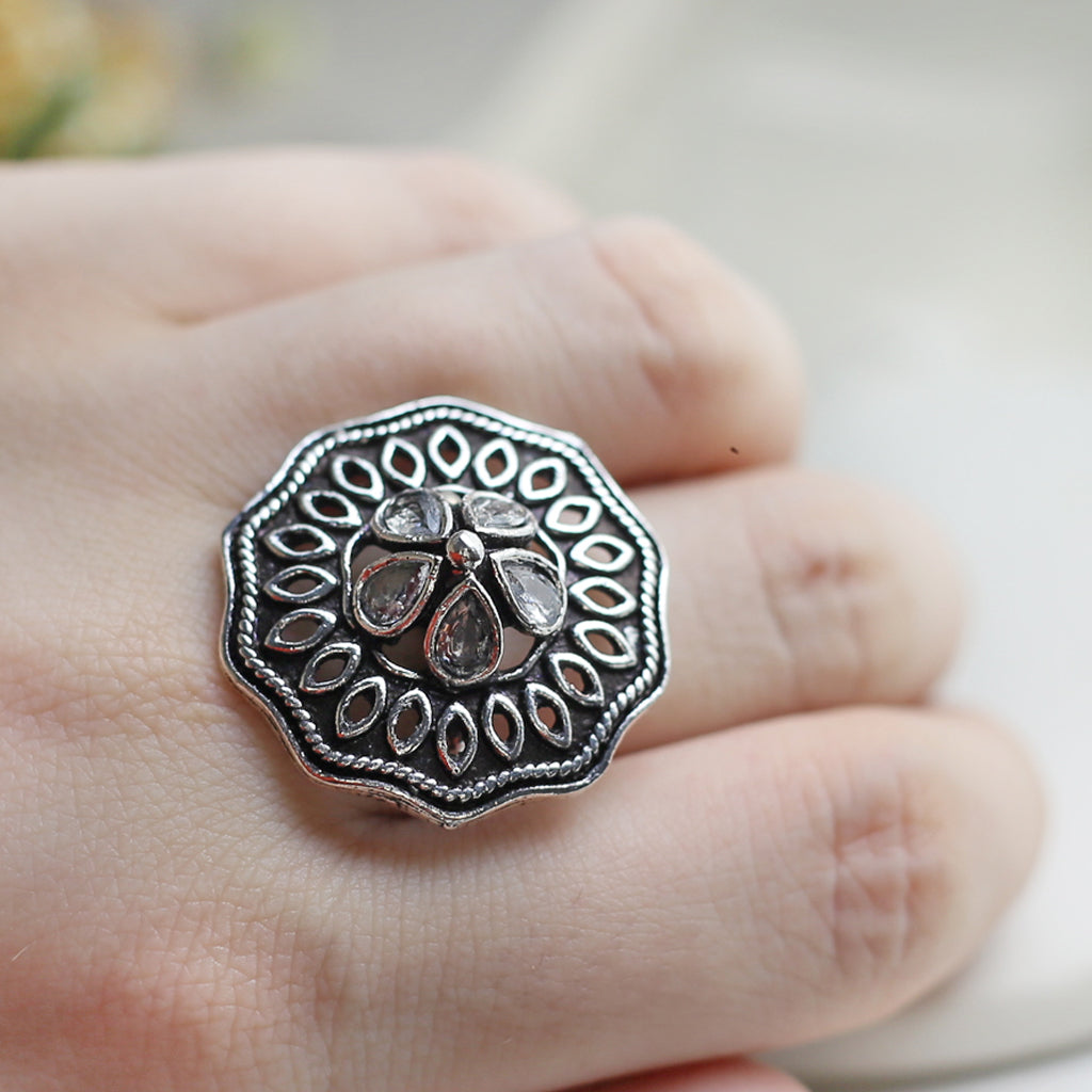 Tribal Clear Statement Ring