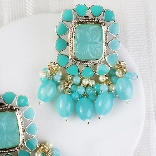 Statement Turquoise Drop Earring - Rabal