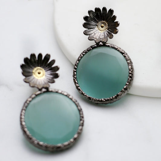 Statement Turquoise Flower Earring
