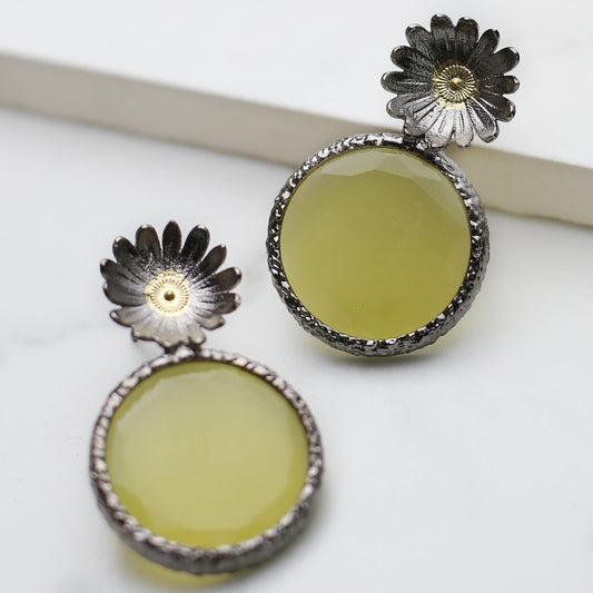 Yellow Statement Flower Earring