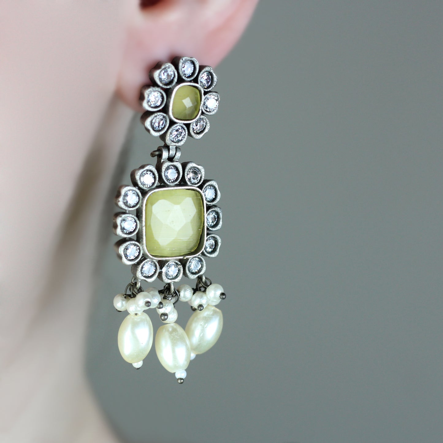 Yellow Floral Drop Earring