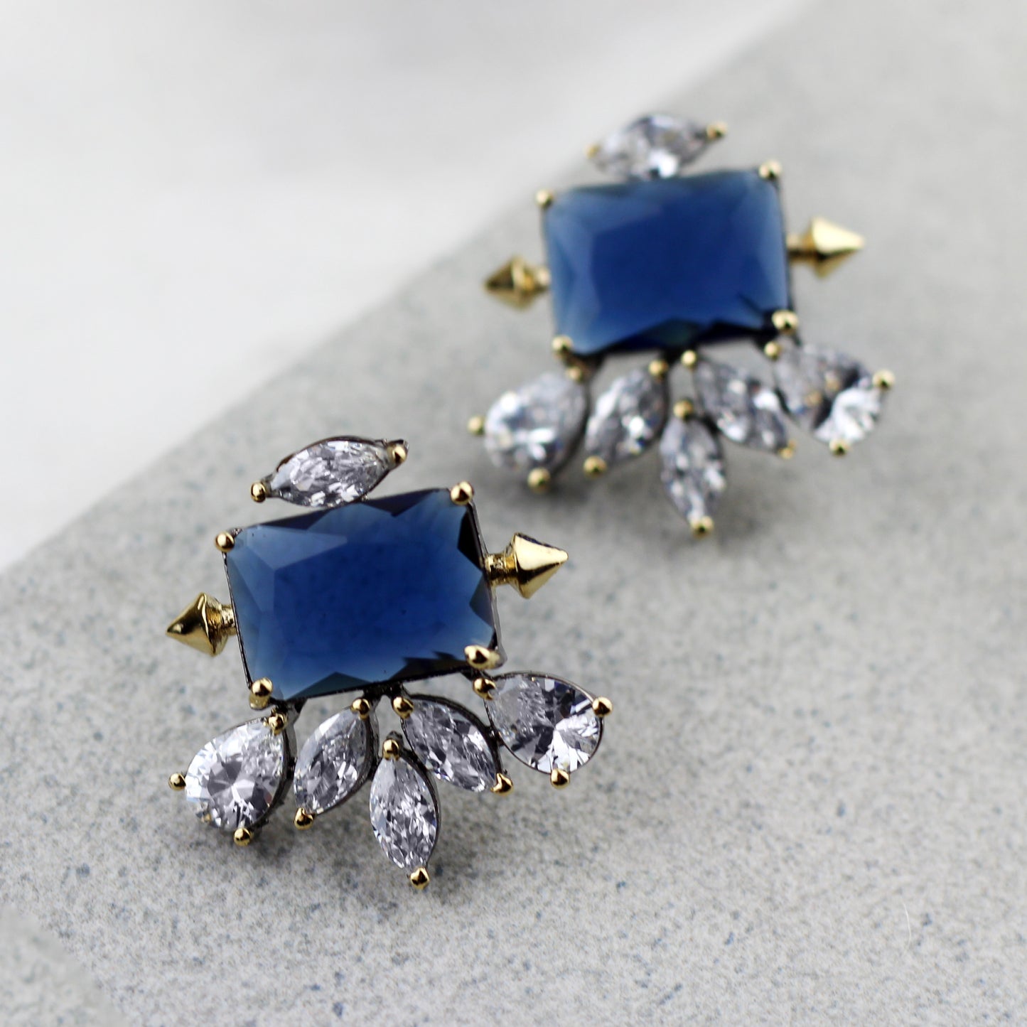 Blue Zircon Designer Earring