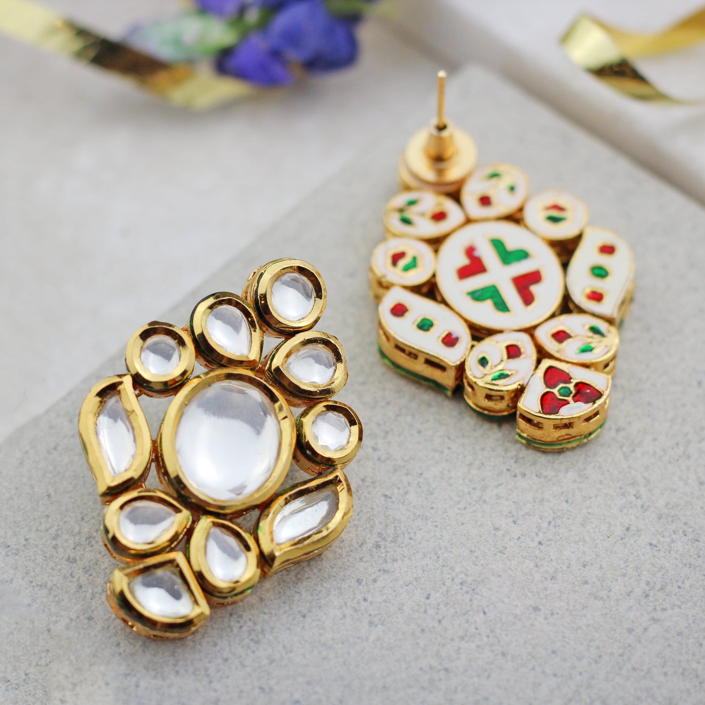 Kundan Drop Earrings